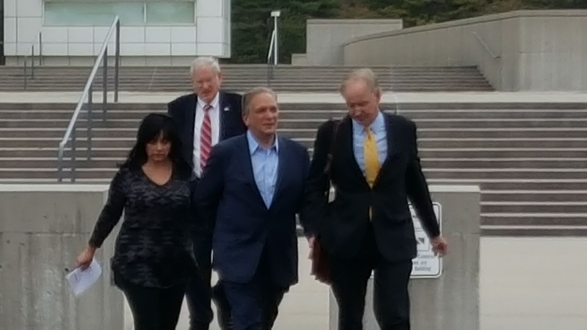 Nassau County Executive Edward Mangano, as seen leaving the federal courthouse in Central Islip. (Photo by Joe Nikic)