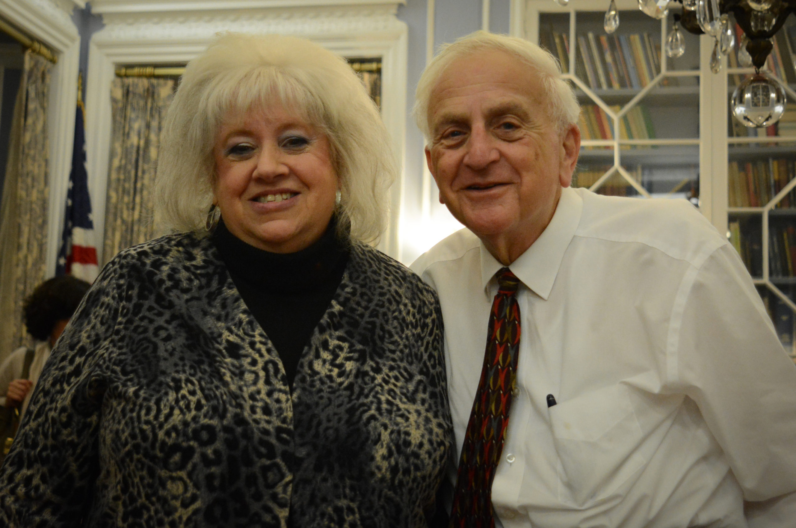 Barbara Berkowitz and Donald Ashkenase were both re-elected to serve on the Great Neck school board. (Photo by Janelle Clausen)