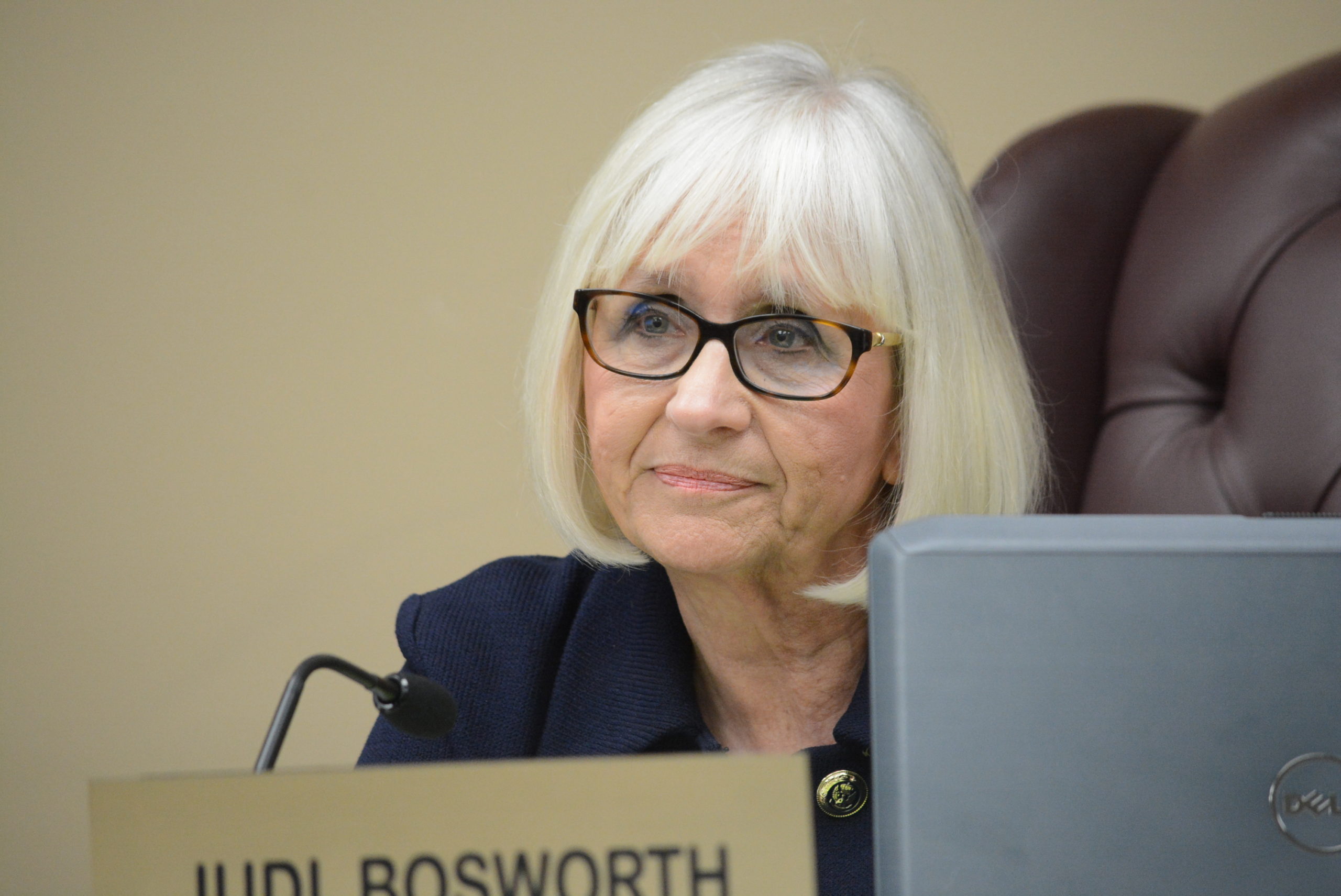 Town Supervisor Judi Bosworth said that, after receiving "lots of feedback" from concerned residents, the town will not move forward on opening Clark Botanic Garden to dogs. (Photo by Janelle Clausen)