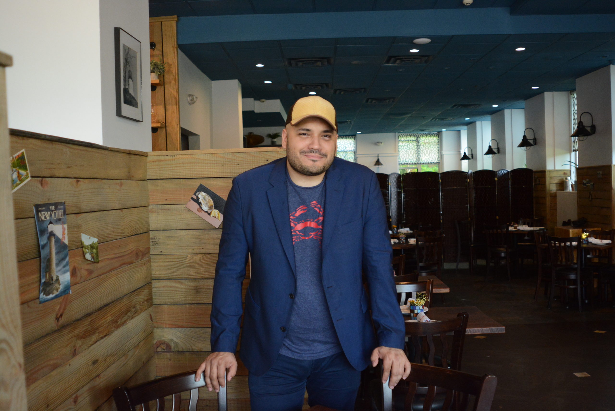 Barney Villalona, the new manager of Element Seafood, said he hopes to add to a quality seafood restaurant. (Photo by Janelle Clausen)