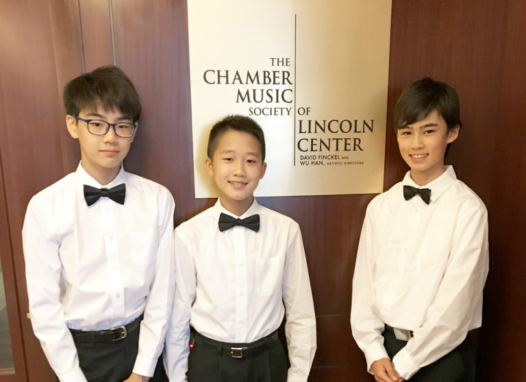 Three South Middle musicians perform at Lincoln Center