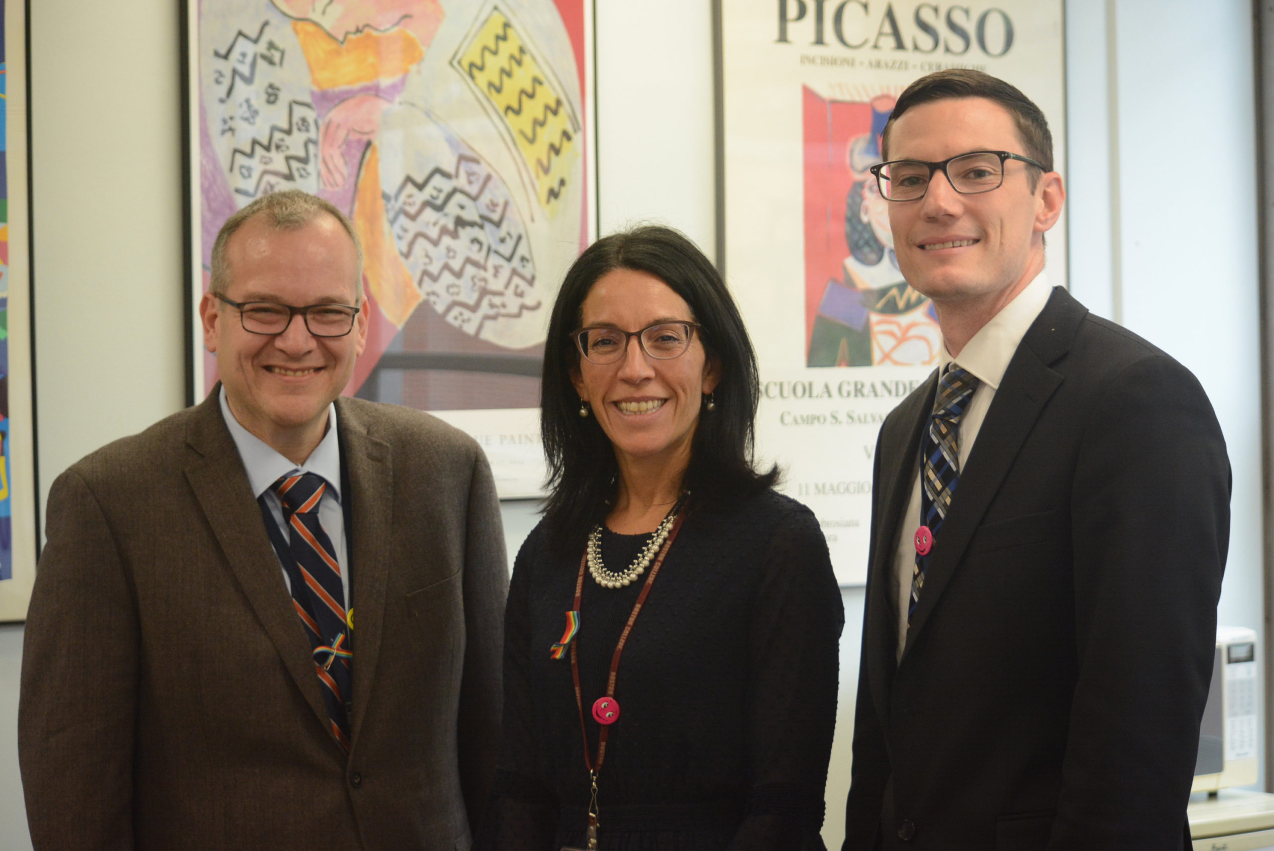 Principal Gina Cartolano and Assistant Principals Lenny DiBiase and Ryan Nadherney, the new team heading the school, said they are open to new ideas and making the school even better. (Photo by Janelle Clausen)