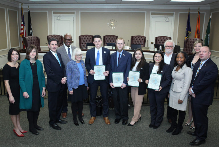 Town officials honor students from SUNY Old Westbury