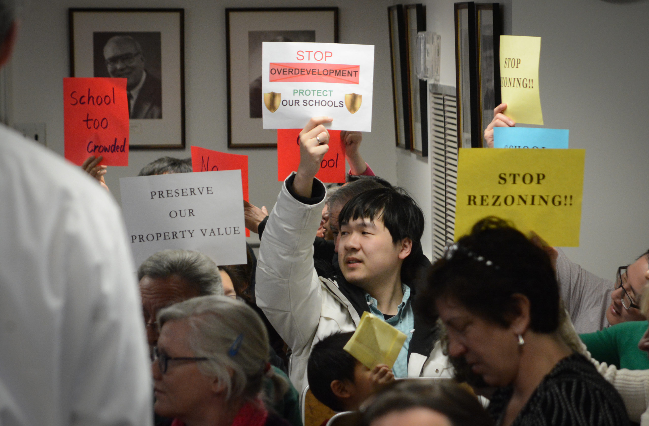 Residents raised alarms about the possible impact of VHB's proposed zoning changes could have on schools and the community. (Photo by Janelle Clausen)