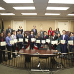 Supervisor Judi Bosworth and The Town Board with the North Hempstead Regeneron Science Talent Search finalist and semi-finalists. (Photo courtesy of the Town of North Hempstead)
