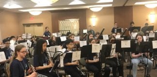 Herricks students perform in the Middle School Honor Band. (Photo courtesy of Herricks Public Schools)