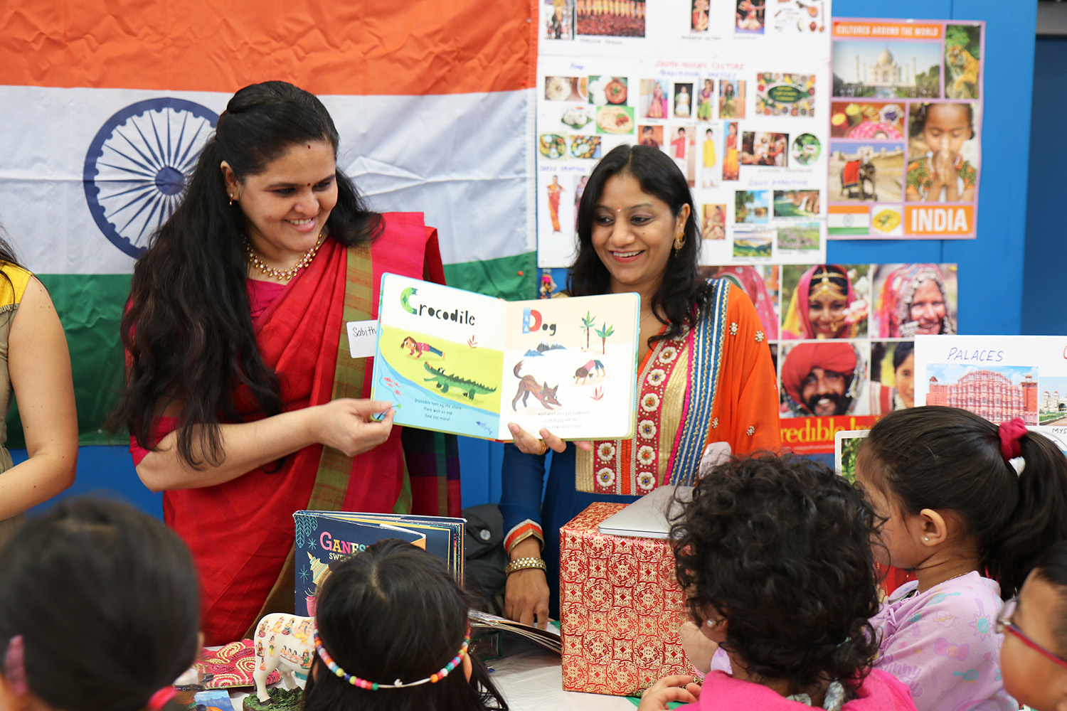 Parkville students 'visited' India and several other countries as part of the World's Fair earlier this month, with the help of parent volunteers. (Photo courtesy of Great Neck Public Schools)
