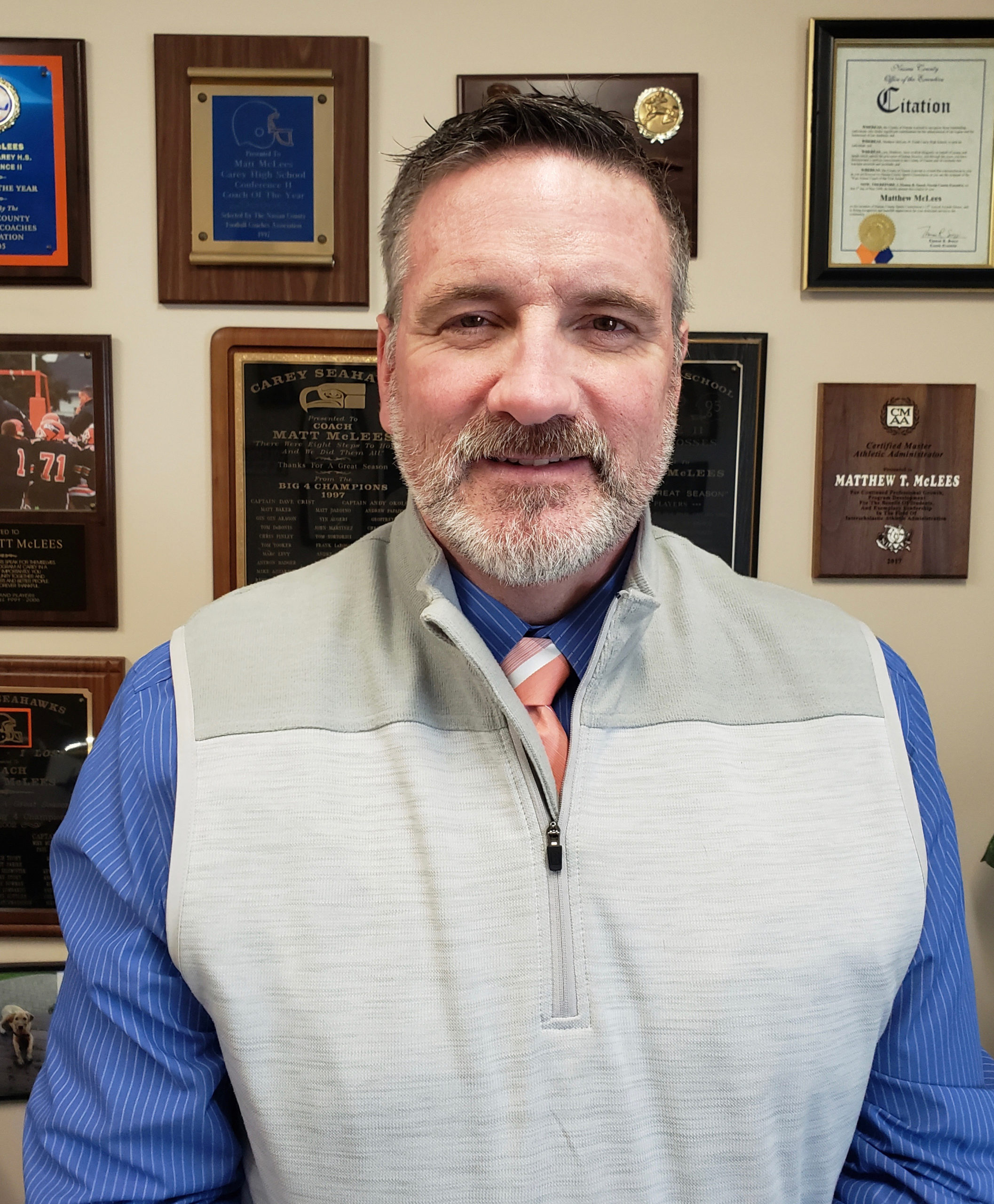 Sewanhaka Central High School District’s CMAA Athletic Director Matt McLees has been awarded the New York State Athletic Administrators Association’s Athletic Administrator award. (Photo courtesy of the Sewanhaka Central High School District)
