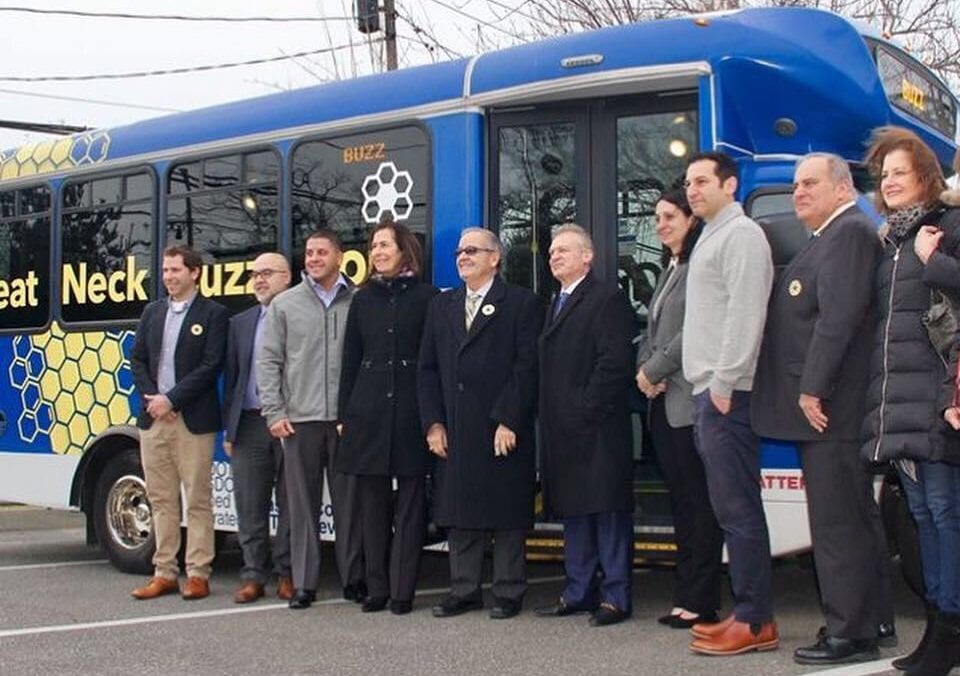 When the Great Neck Buzz shuttle service debuted in January, local officials praised the initiative. (Photo courtesy of Great Neck Buzz)