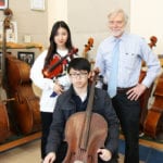 North High violinist Tiantian Emily Wei and cellist Nei-Chuan Neil Chou are among 90 high school musicians from the entire state who have been invited to attend the New York State Summer School for the Arts (NYSSSA) School of Orchestral Studies. (Photo courtesy of the Great Neck Public Schools)