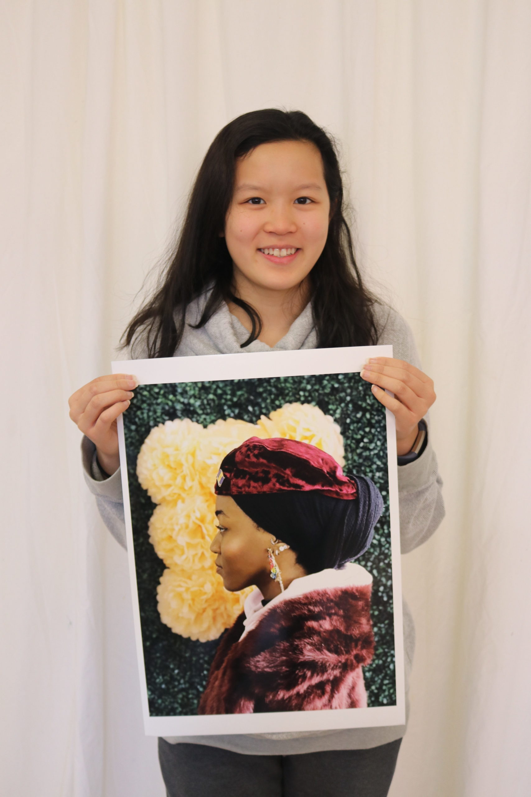 National Gold Key Award recipient Kiele Hwee with her award-winning photograph. (Photo courtesy of Great Neck Public Schools)