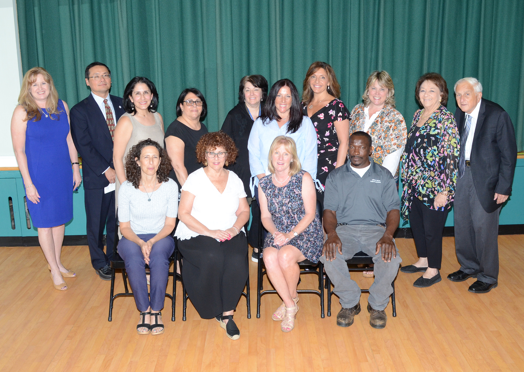 The school board and administrators recognized 25-year employees of the Great Neck Public Schools. (Photo by Irwin Mendlinger)
