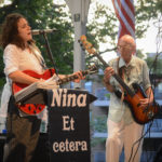Nina Et Cetera, one of several groups to play during Great Neck Plaza’s annual summer concert series last year, performs at Firefighters Park on Grace Avenue. (Photo by Janelle Clausen)