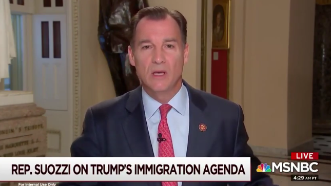 U.S. Rep Tom Suozzi, a Democrat from Glen Cove, spoke up about the president’s immigration policy and what he saw at border detention facilities on the MSNBC program “Morning Joe.” (Photo still from MSNBC)