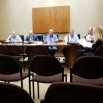 Village of Lake Success trustees met on Tuesday night to discuss various items, including a cybersecurity proposal, payments for equipment, and the state of the village’s sewer system. (Photo by Janelle Clausen)