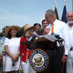 Senate Majority Leader Chuck Schumer (D-NY) again advocated for $5 billion in federal funds to help combat the mental health disorders and drug addictions throughout Long Island and the U.S. last week. (Photo courtesy of Carole Trottere)