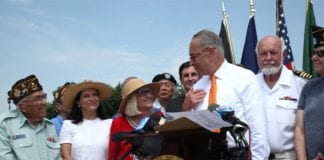 Senate Majority Leader Chuck Schumer (D-NY) again advocated for $5 billion in federal funds to help combat the mental health disorders and drug addictions throughout Long Island and the U.S. last week. (Photo courtesy of Carole Trottere)