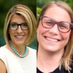 Port Washington Board of Education members Emily Beys (left) and Julie Epstein (right) were appointed to the president and vice president roles, respectively, during the board's reorganizational meeting. (Photos courtesy of the Port Washington School District)