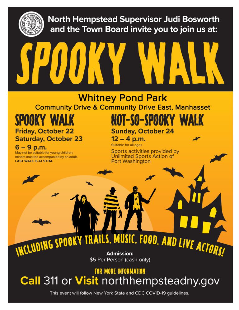 North Hempstead to host popular ‘Spooky Walk’ Oct. 22, 23 at Whitney Pond Park