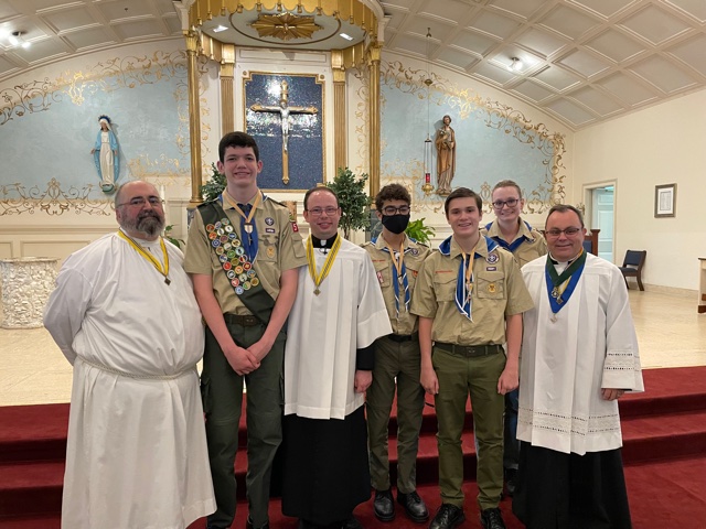 Three Boy Scouts from Troop 544 earn AAD Emblem