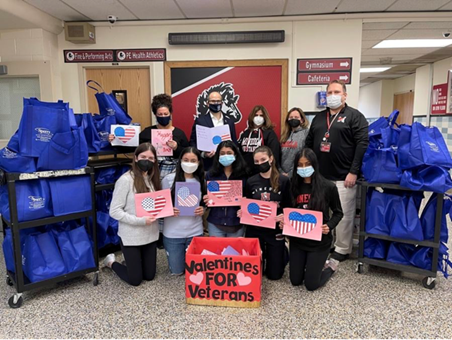 Mineola School District and Assemblyman Ed Ra join forces to get valentines to veterans