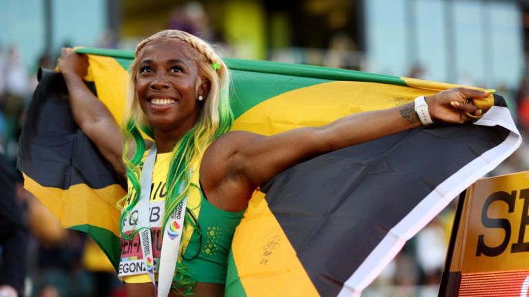 Fraser-Pryce Leads the Jamaican Clean Sweep With Her Fifth World 100 m Title, As the US Scores Four Wins