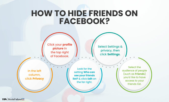 How to hide friends on facebook?