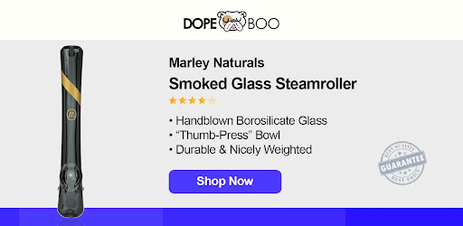 Marley Natural Smoked Glass Steamroller - best weed pipe
